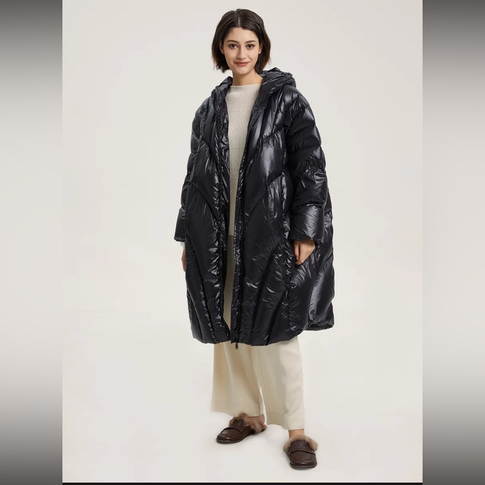 NWT NAP down coat, puffy puffer cocoon style, M
